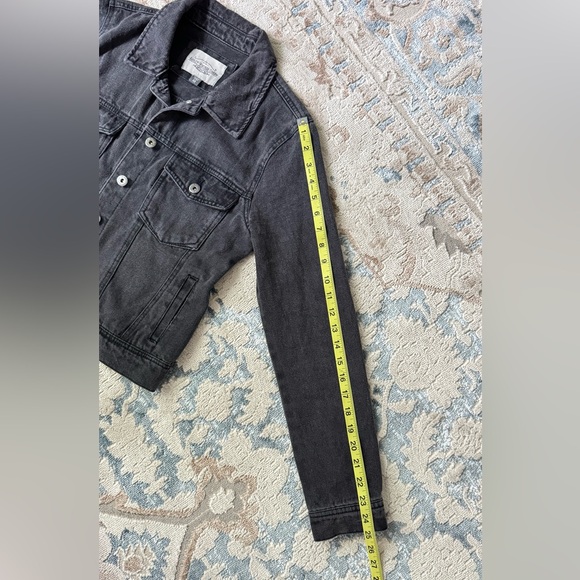 Super cool day to day black denim jacket by Ashley-Vintage-charm size M - Picture 5 of 7